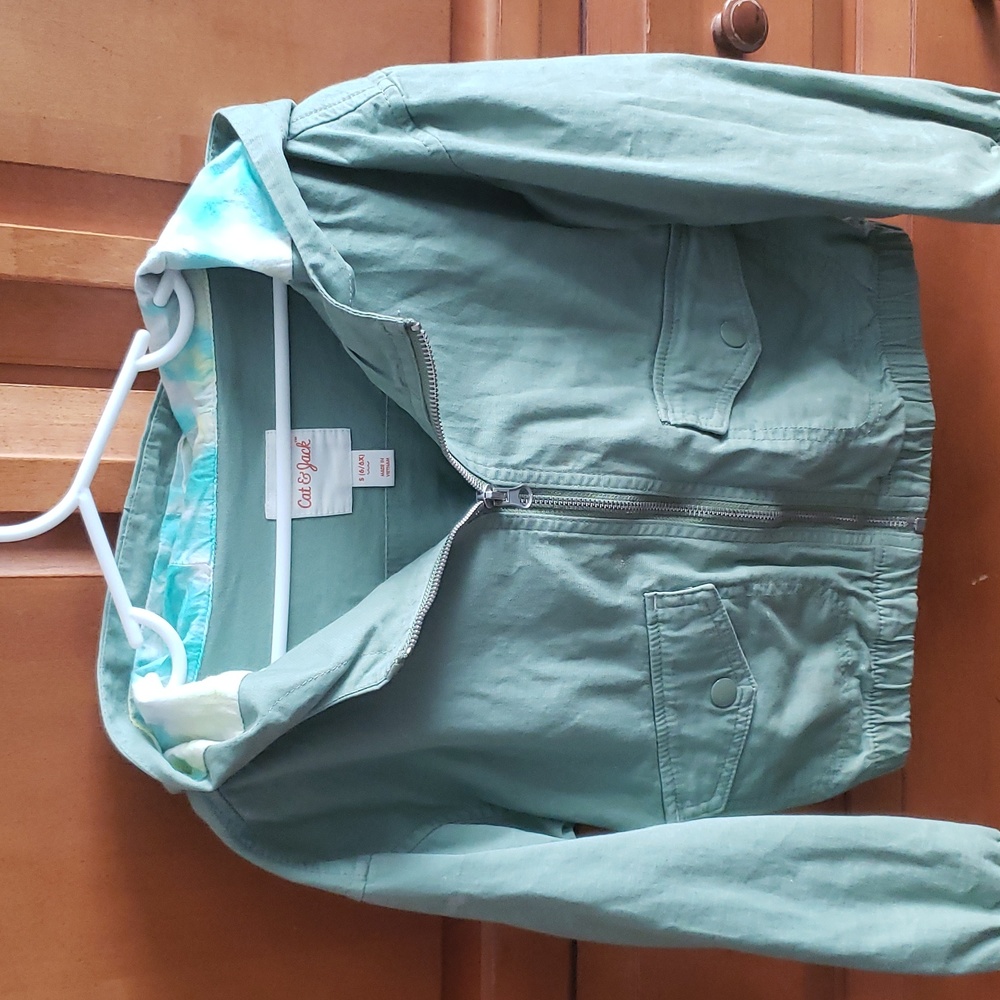 Girls Cat and Jack Green  jacket size 6/6x